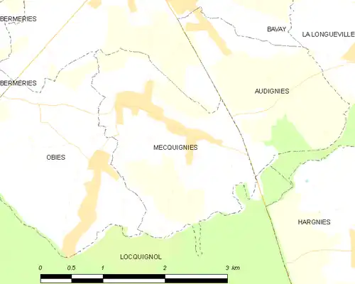 Detailkaart van de gemeente