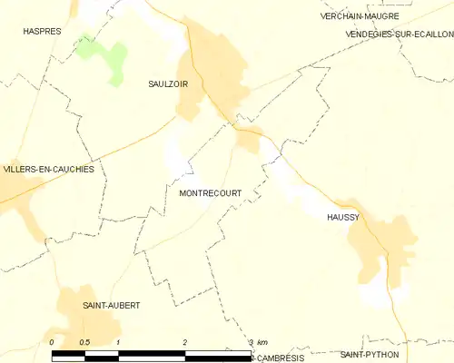 Detailkaart van de gemeente