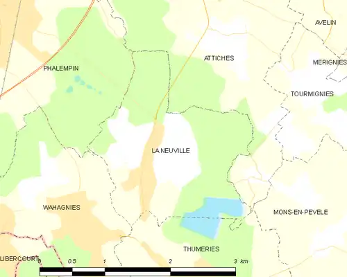 Detailkaart van de gemeente