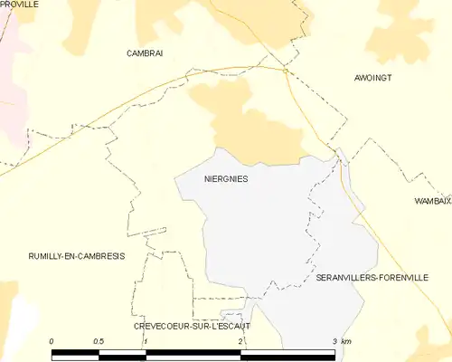 Detailkaart van de gemeente