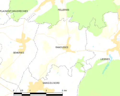 Detailkaart van de gemeente