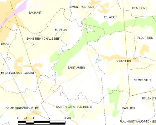 Detailkaart van de gemeente