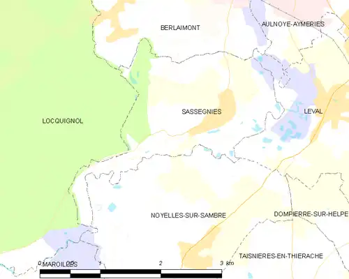 Detailkaart van de gemeente