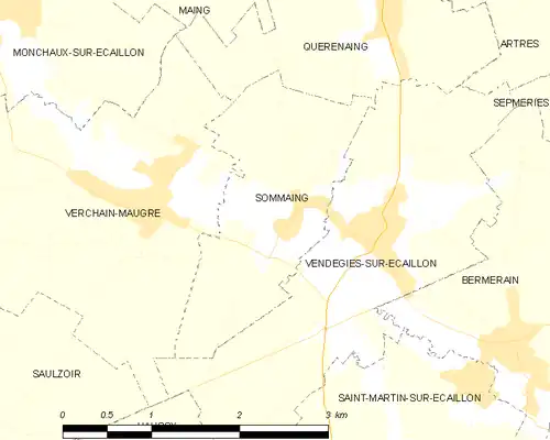 Detailkaart van de gemeente