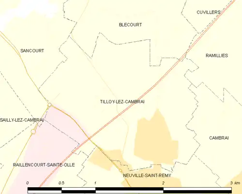 Detailkaart van de gemeente