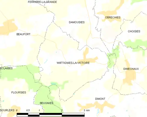 Detailkaart van de gemeente