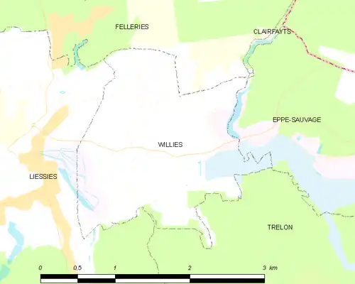 Detailkaart van de gemeente