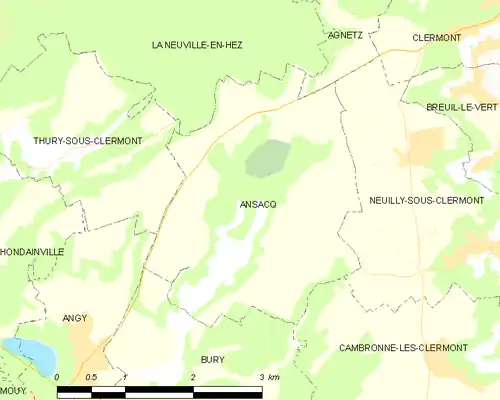 Detailkaart van de gemeente