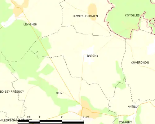 Detailkaart van de gemeente