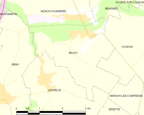 Detailkaart van de gemeente