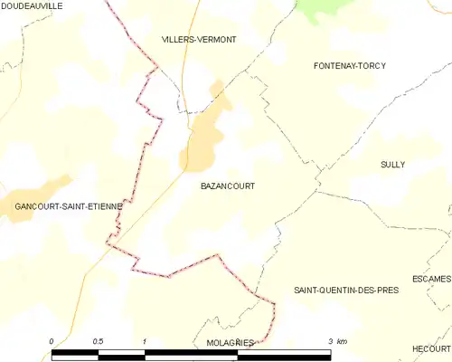 Detailkaart van de gemeente