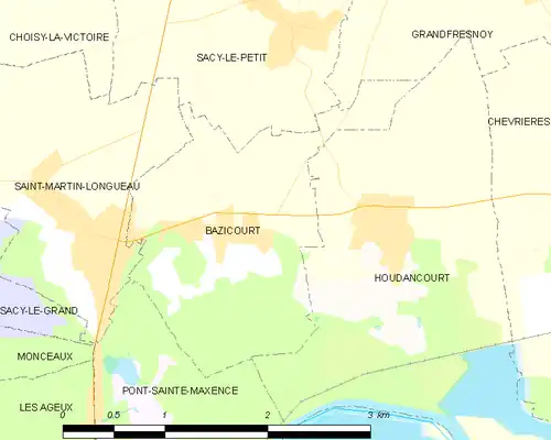 Detailkaart van de gemeente