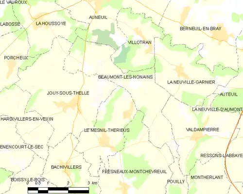 Detailkaart van de gemeente