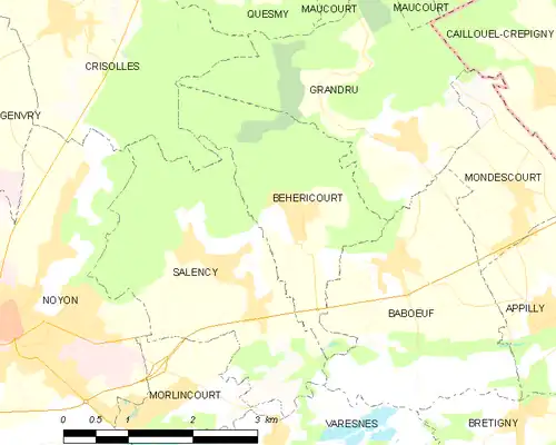 Detailkaart van de gemeente