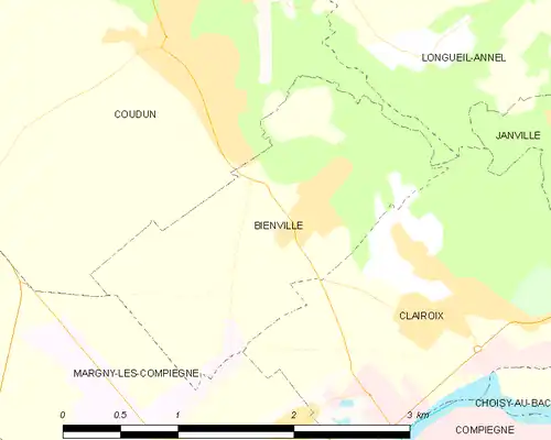 Detailkaart van de gemeente