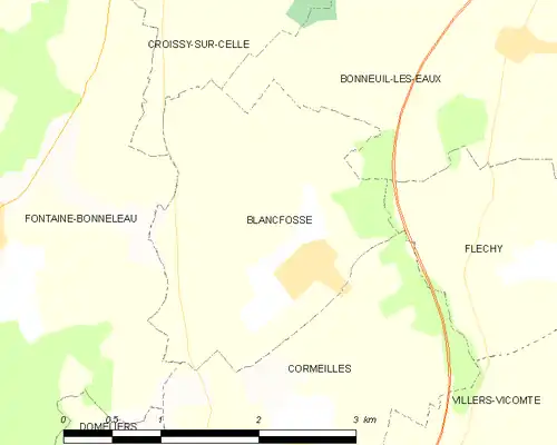 Detailkaart van de gemeente