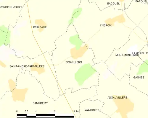 Detailkaart van de gemeente