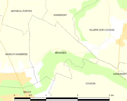 Detailkaart van de gemeente