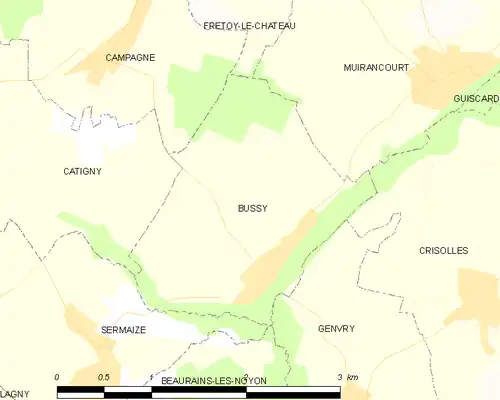 Detailkaart van de gemeente