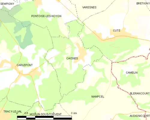 Detailkaart van de gemeente