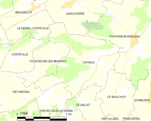 Detailkaart van de gemeente