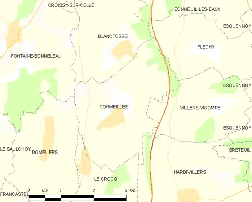 Detailkaart van de gemeente