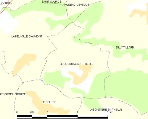 Detailkaart van de gemeente