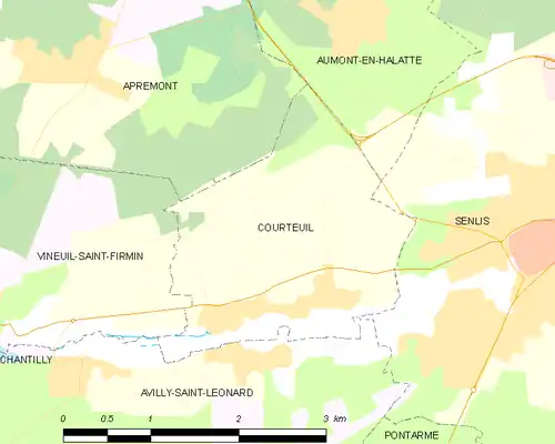 Detailkaart van de gemeente