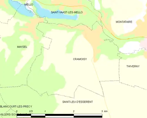 Detailkaart van de gemeente