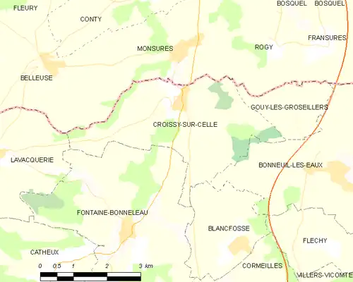 Detailkaart van de gemeente