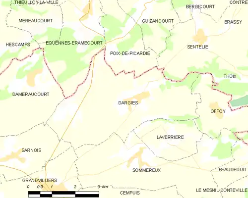 Detailkaart van de gemeente