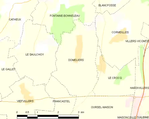 Detailkaart van de gemeente