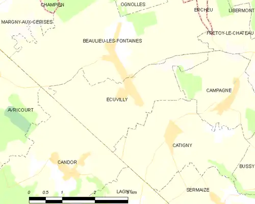 Detailkaart van de gemeente