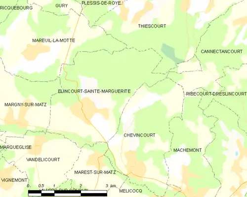 Detailkaart van de gemeente