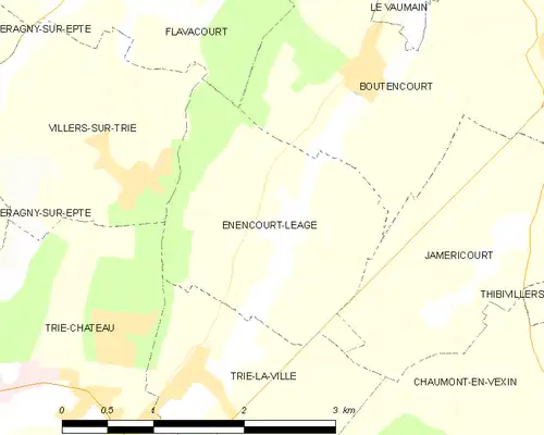 Detailkaart van de gemeente