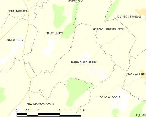 Detailkaart van de gemeente