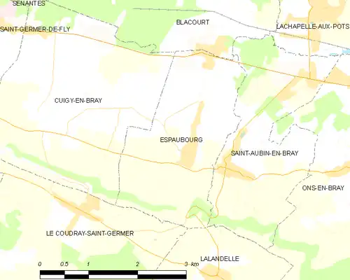 Detailkaart van de gemeente