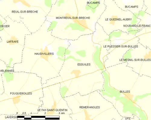 Detailkaart van de gemeente