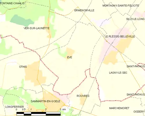 Detailkaart van de gemeente