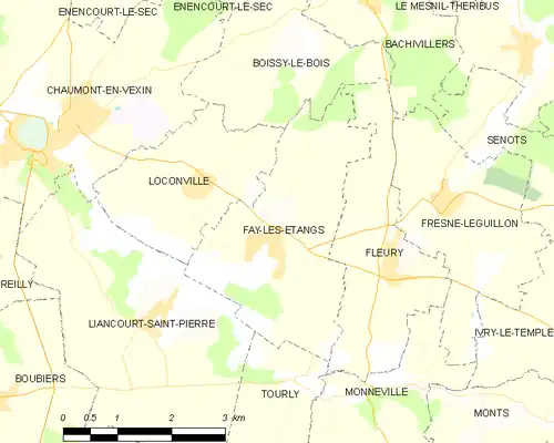 Detailkaart van de gemeente