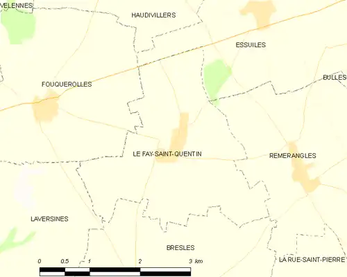 Detailkaart van de gemeente