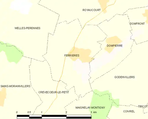 Detailkaart van de gemeente