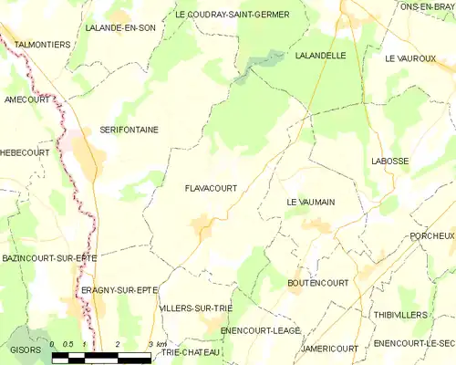 Detailkaart van de gemeente