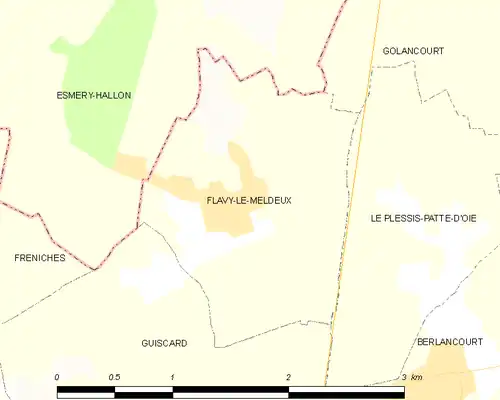 Detailkaart van de gemeente