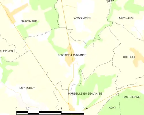 Detailkaart van de gemeente