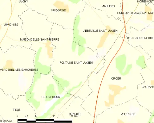 Detailkaart van de gemeente