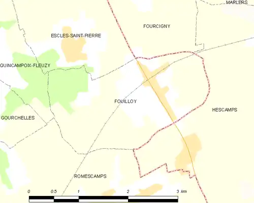 Detailkaart van de gemeente