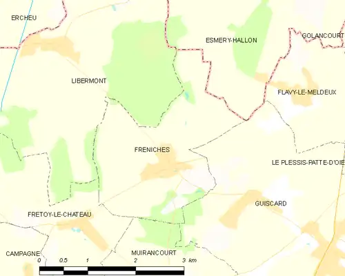 Detailkaart van de gemeente