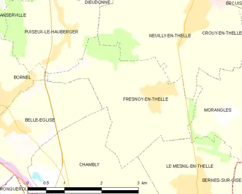 Detailkaart van de gemeente