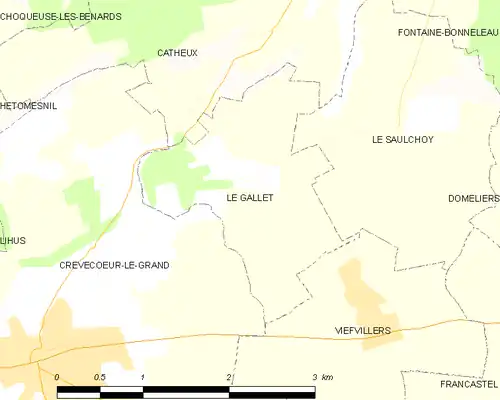 Detailkaart van de gemeente